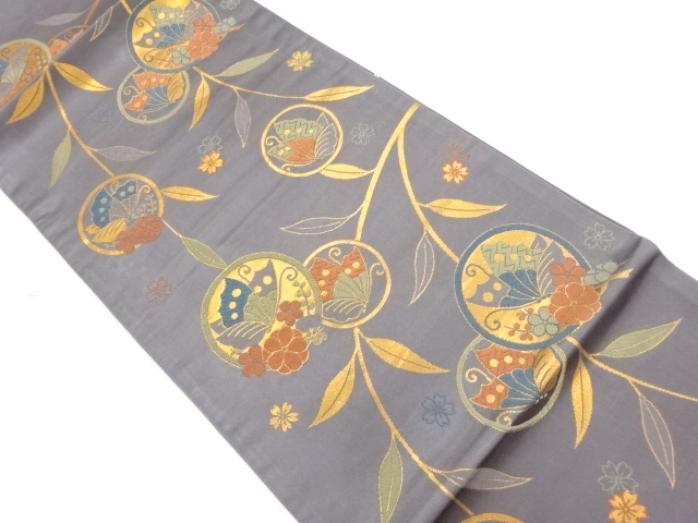 JAPANESE FUKURO OBI / WOVEN WEEPING SAKURA